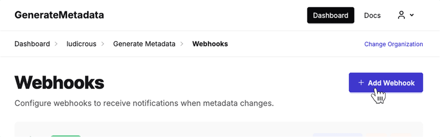 Add Webhook